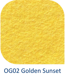 Solid color swatch of OG02 Golden Sunset with a textured yellow background
