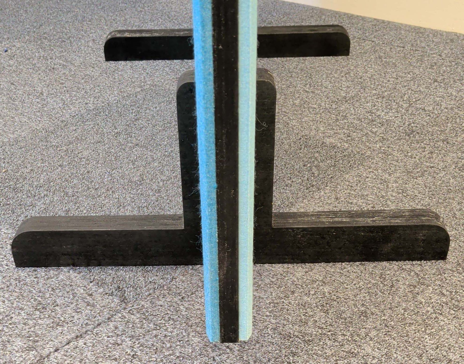 Floorstanding 42mm Acoustic Office Screens with wooden legs