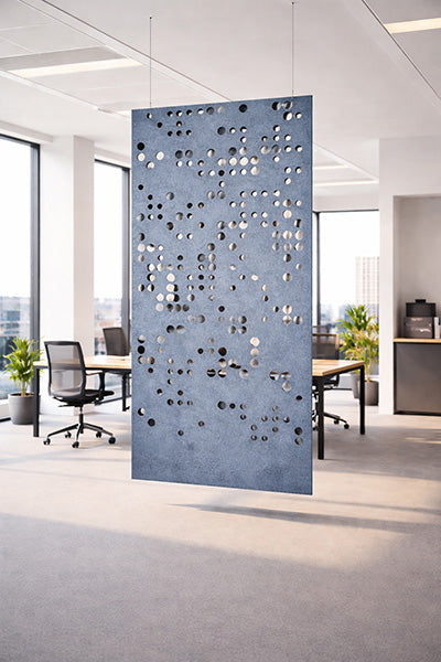 Ocean Green decorative screen in an office setting