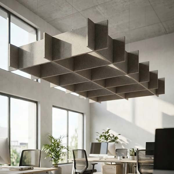 Arctic Waffle Acoustic Ceiling Baffle