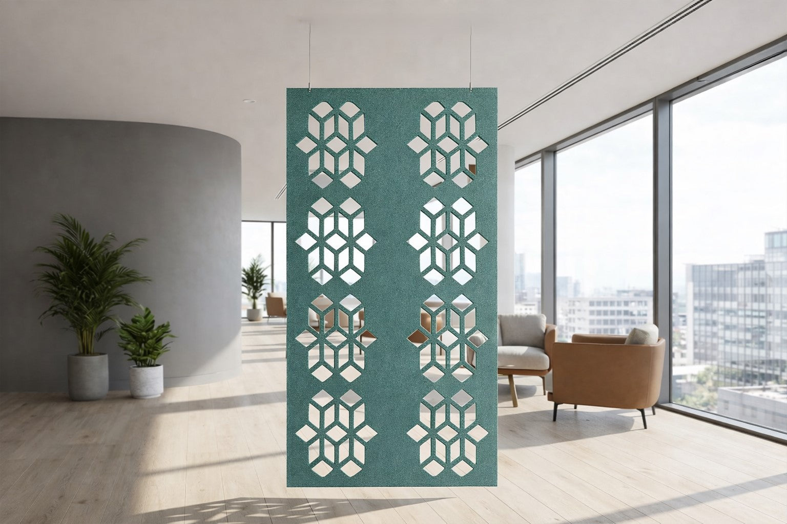 Ocean Green Hanging Screen