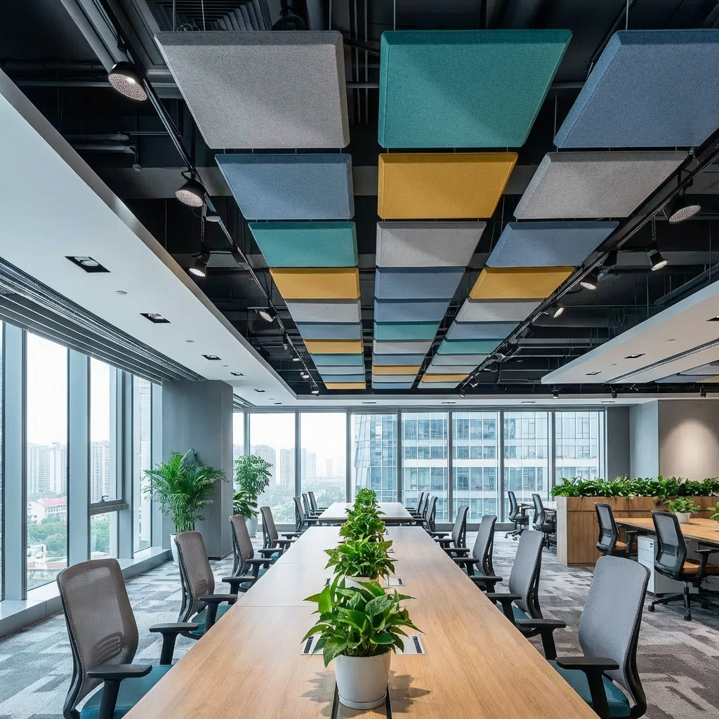 Feature Ceiling Raft Ocean Square Ceiling Raft 12mm – Ocean Green Acoustics