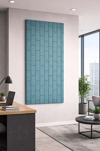 one acoustic wall panels with running brick design
